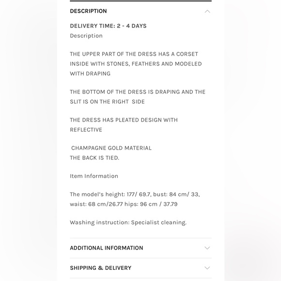 Albina Dyla - couture gown, gold corset feather rhinestone embellished, used - Picture 3 of 6